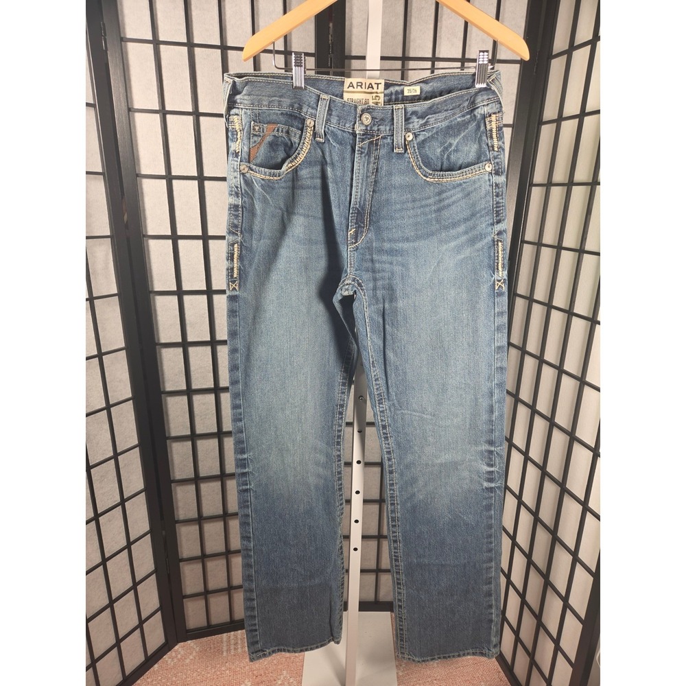 Ariat M5 Straight Fit Straight Leg Jeans Mens 35x36 Medium Wash Denim Western